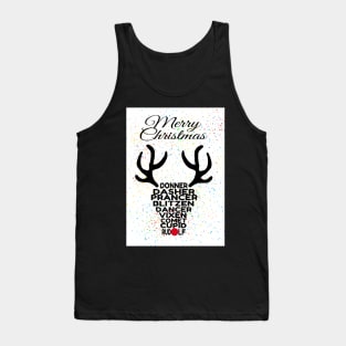 Santas Reindeer Merry Christmas Tank Top